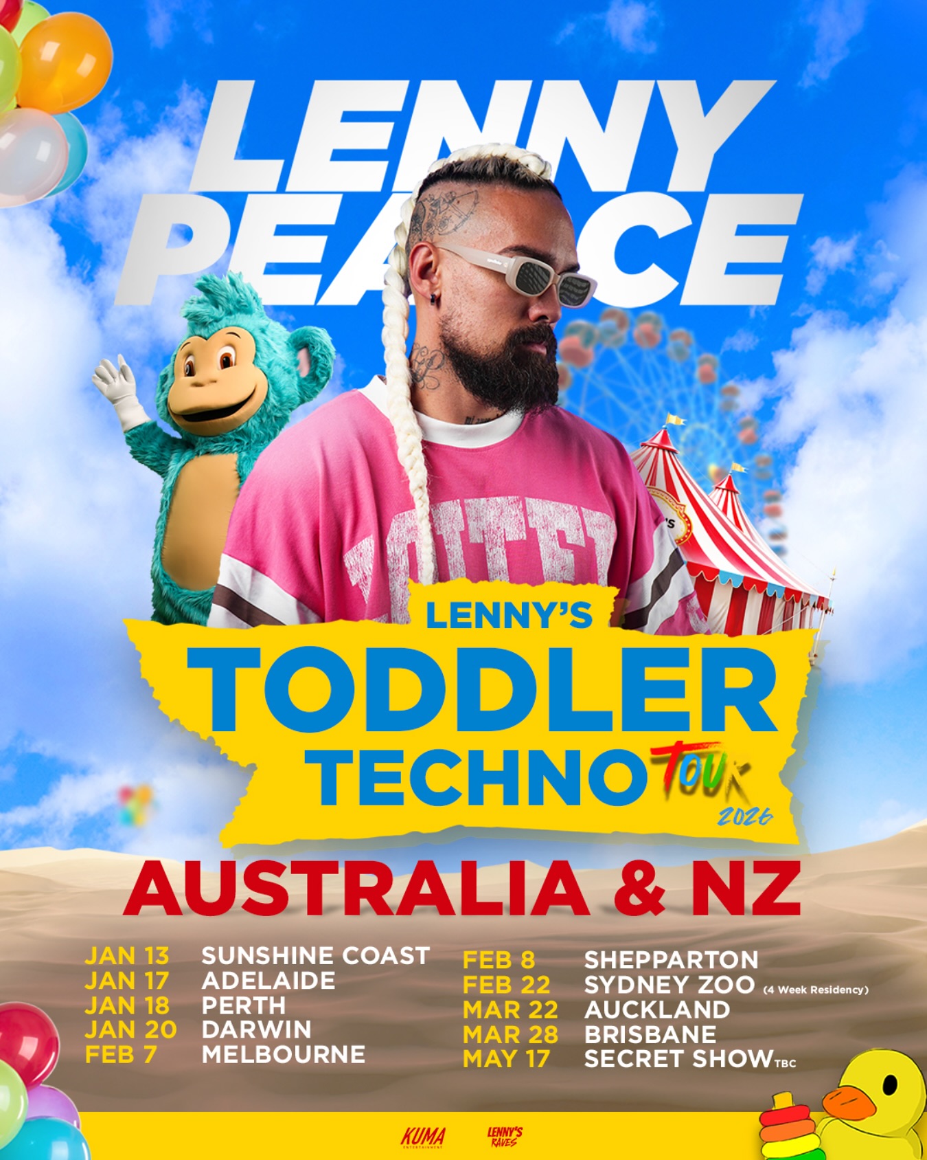 Lenny Pearce Lennys Toddler Techno Tour Poster 2026–2026